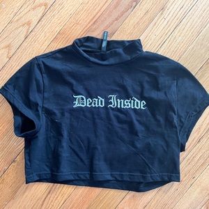 BodyRage Women’s crop top tshirt size large